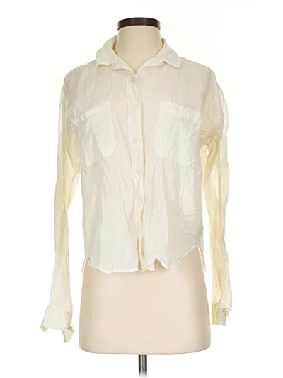 Pre-owned Bdg Long Sleeve Button Down Shirt In White