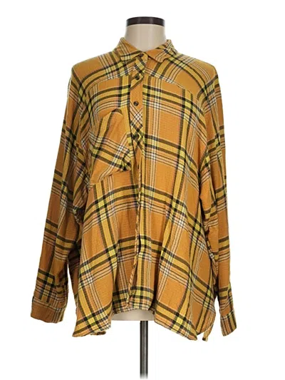 Pre-owned Bdg Long Sleeve Button Down Shirt In Yellow