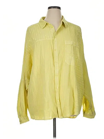 Bdg Long Sleeve Button Down Shirt In Yellow