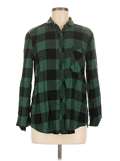 Pre-owned Bdg Long Sleeve Polo Shirt In Green