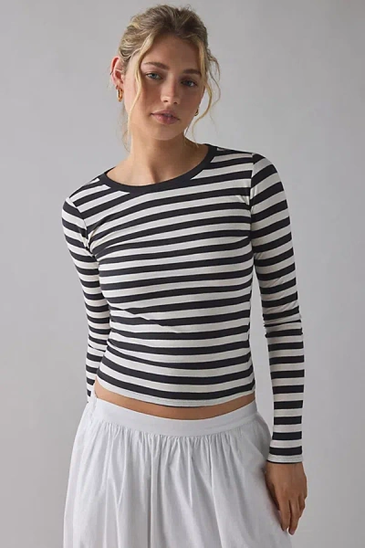 Bdg Long Sleeve Spill The Tee In Black, Women's At Urban Outfitters