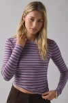 Bdg Long Sleeve Spill The Tee In Red, Women's At Urban Outfitters In Red