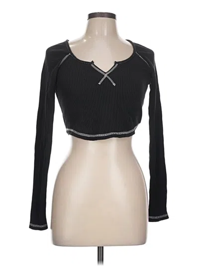 Pre-owned Bdg Long Sleeve Top Black Sweetheart Neckline Tops