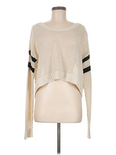 Pre-owned Bdg Long Sleeve Top Ivory Boatneck Tops In White