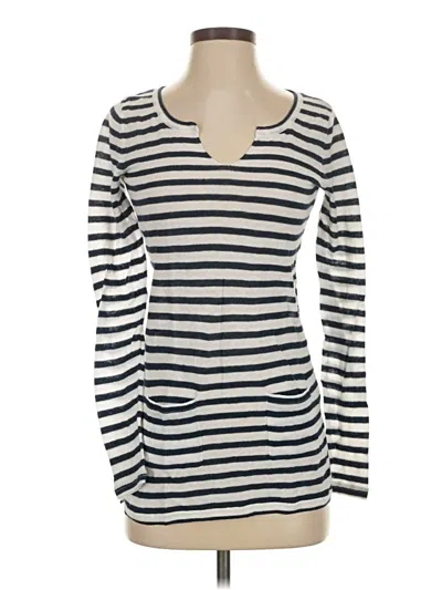 Pre-owned Bdg Long Sleeve Top Ivory Scoop Neck Tops In White