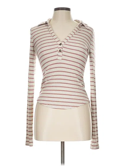 Pre-owned Bdg Long Sleeve Top Tan Cowl Neck Tops