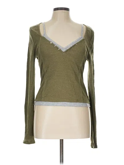Pre-owned Bdg Long Sleeve T-shirt In Green