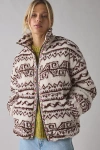 Bdg Mae Printed Piled Fleece Zip-up Jacket In Nordic Geo, Women's At Urban Outfitters In Multi