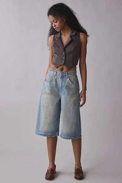 Bdg Mega Mid-rise Baggy Jort In Worm Wash, Women's At Urban Outfitters
