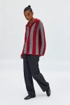 Bdg Mitchelle Embroidered Crest Polo Sweater In Red, Women's At Urban Outfitters In Red