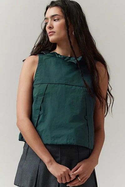 Bdg Montana Nylon Vest Top Jacket In Green, Women's At Urban Outfitters