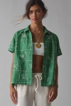 Bdg Nash Embroidered Souvenir Short Sleeve Button-down Shirt In Fruit Animal, Women's At Urban Outfitter