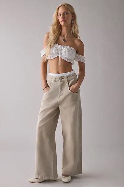 Bdg Niko Baggy Skate Jean In Beige, Women's At Urban Outfitters In Tan