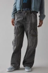Bdg Nitro 3d Cargo Baggy Fit Jean In Washed Black, Men's At Urban Outfitters In Black