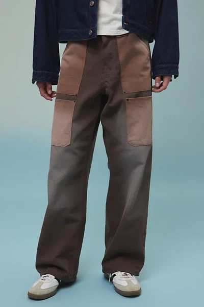 Bdg Nitro Blocked Utility Baggy Fit Jean In Chocolate Brown/cocoa, Men's At Urban Outfitters