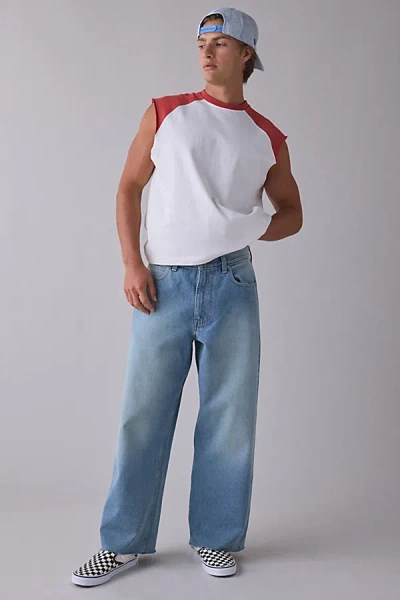 Bdg Nitro Cropped Baggy Fit Jeans In Surfside, Men's At Urban Outfitters In White