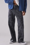 Bdg Nitro Graffiti Print Baggy Fit Jean In Black, Men's At Urban Outfitters In Black