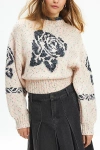 Bdg Noelle Patterned Knit Mockneck Pullover Sweater In Assorted, Women's At Urban Outfitters In Assorted