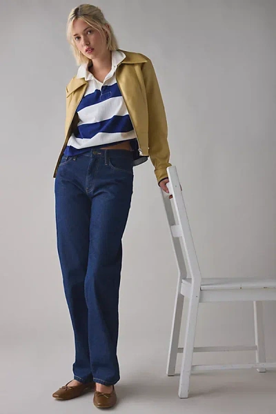 Bdg Olive Stovepipe Mid-rise Jean In Rinsed Denim, Women's At Urban Outfitters In Blue