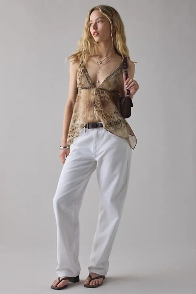 Bdg Olive Stovepipe Mid-rise Jean In White, Women's At Urban Outfitters