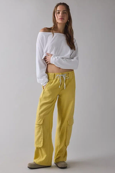 Bdg One Of The Boys Cotton Twill Pull-on Cargo Pant In Light Yellow, Women's At Urban Outfitters In Multi