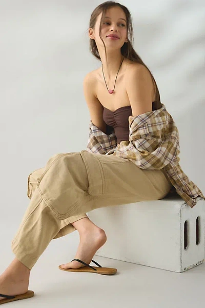 Bdg One Of The Boys Cotton Twill Pull-on Cargo Pant In Tan, Women's At Urban Outfitters In Multi