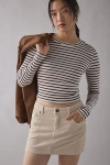 Bdg Onna Corduroy Micro Mini Skirt In Cream At Urban Outfitters In White