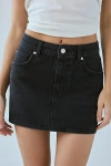 Bdg Onna Denim Micro Skirt In Black, Women's At Urban Outfitters