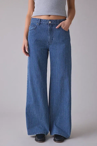 Bdg Ozzy Pinstripe Loose Jean In Dark Pinstripe, Women's At Urban Outfitters