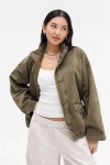 BDG PACO PARKA JACKET IN KHAKI, WOMEN'S AT URBAN OUTFITTERS