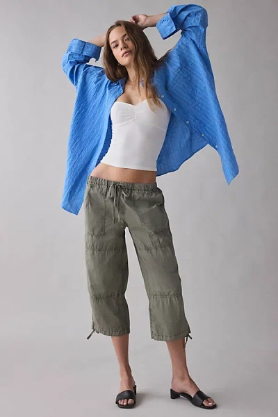 Bdg Peyton Straight-leg Utility Capri Pant In Olive, Women's At Urban Outfitters