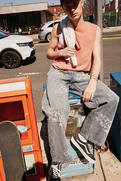 Bdg Rats Nitro Baggy Skate Fit Jean In Vintage Denim Light, Men's At Urban Outfitters In Orange