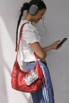 Bdg Reggie Slouchy Faux Leather Hobo Bag In Red, Women's At Urban Outfitters In Red