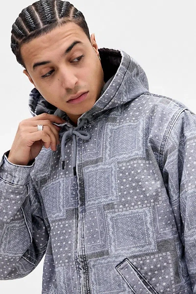 Bdg Rex Bandana Canvas Skate Hooded Jacket In Assorted, Men's At Urban Outfitters