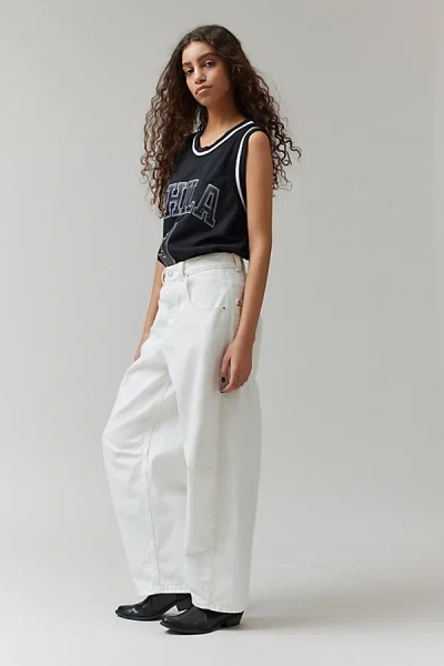 Bdg Rih Extreme Barrel Mid-rise Jean In White, Women's At Urban Outfitters