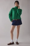 Bdg River Oversized Cropped Turtleneck Sweater In First Tee, Women's At Urban Outfitters In Green