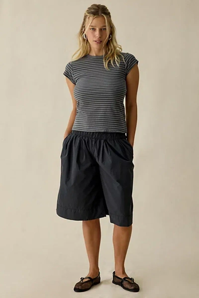 Bdg Sand Dune Cotton Baggy Long Shorts In Washed Black, Women's At Urban Outfitters
