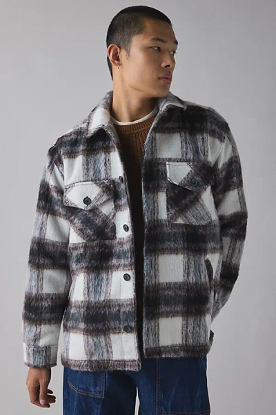 Bdg Shaggy Shirt Jacket Top In Light Ground Plaid, Men's At Urban Outfitters In Multi