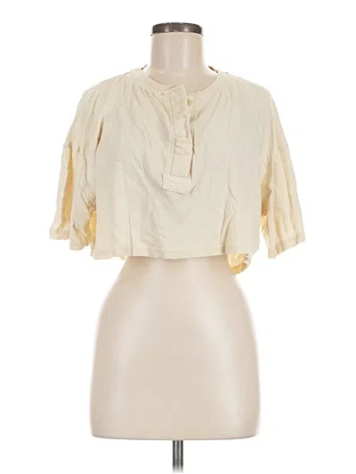 Pre-owned Bdg Short Sleeve Blouse In Ivory