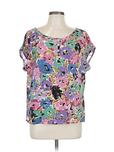 Pre-owned Bdg Short Sleeve Blouse In Purple
