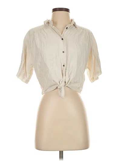 Pre-owned Bdg Short Sleeve Blouse In White