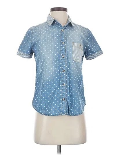 Pre-owned Bdg Short Sleeve Button Down Shirt In Blue