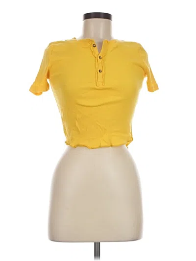 Pre-owned Bdg Short Sleeve Polo Shirt In Yellow