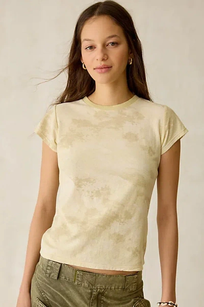 Bdg Short Sleeve Spill The Tee In Army, Women's At Urban Outfitters In Neutral