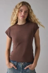 Bdg Short Sleeve Spill The Tee In Chocolate, Women's At Urban Outfitters In Brown