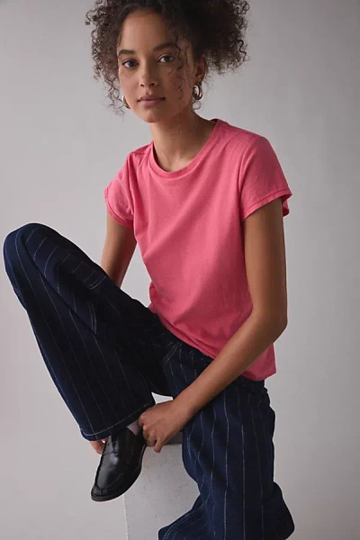 Bdg Short Sleeve Spill The Tee In Pink, Women's At Urban Outfitters