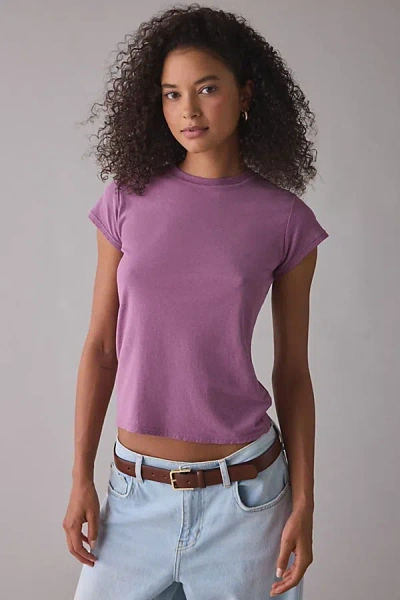 Bdg Short Sleeve Spill The Tee In Purple, Women's At Urban Outfitters