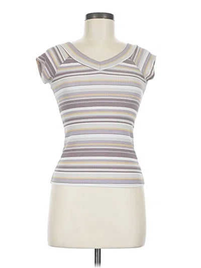 Pre-owned Bdg Short Sleeve Top Gray Scoop Neck Tops