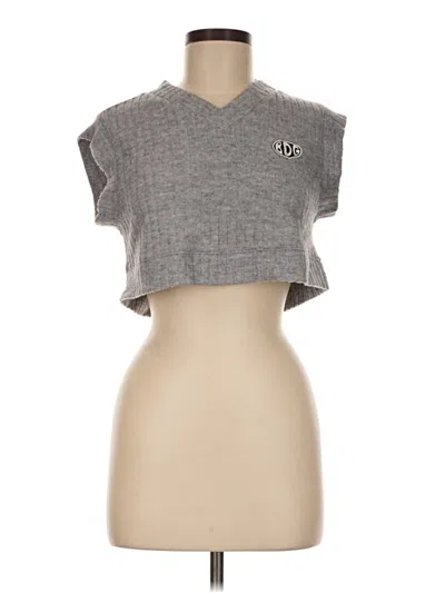 Pre-owned Bdg Short Sleeve Turtleneck In Gray