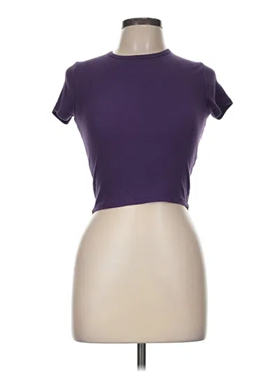 Pre-owned Bdg Short Sleeve Turtleneck In Purple